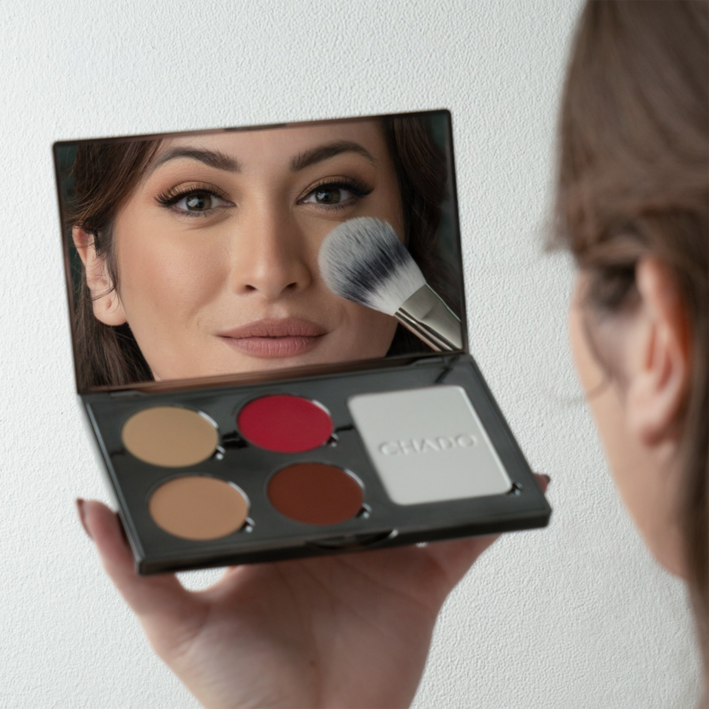 Powder Brush N°1 for Complexion - Make Up Brush for Compact or Loose Powders - Made in France