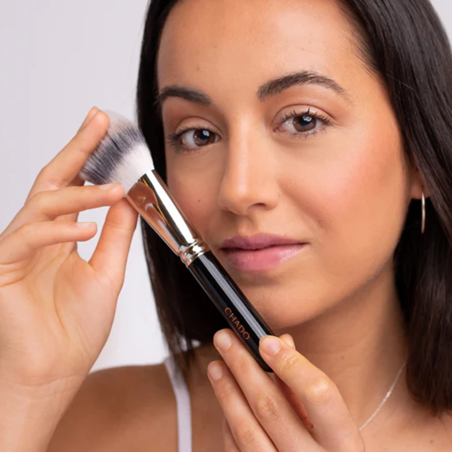 Powder Brush N°1 for Complexion - Make Up Brush for Compact or Loose Powders - Made in France